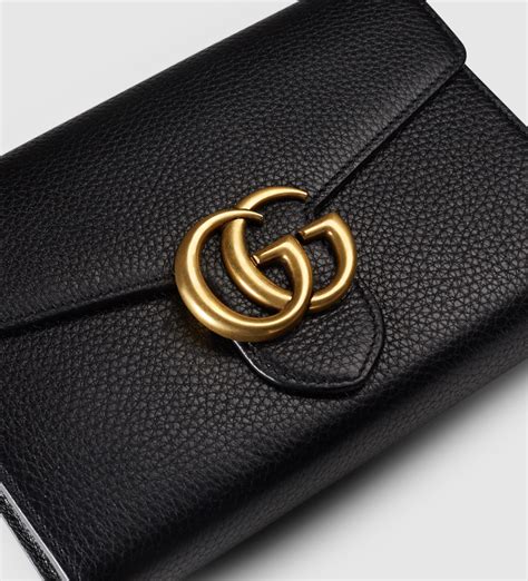 black gucci purse with chain strap|gucci mini wallet on chain.